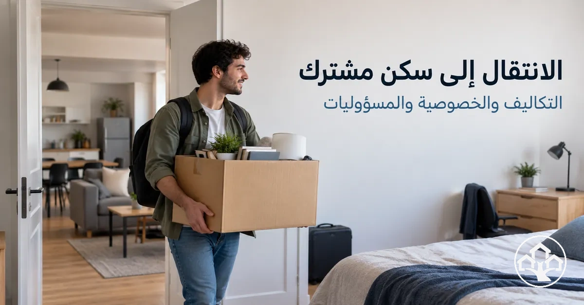 الانتقال إلى سكن مشترك مع الأمتعة الشخصية والمساحات المشتركة