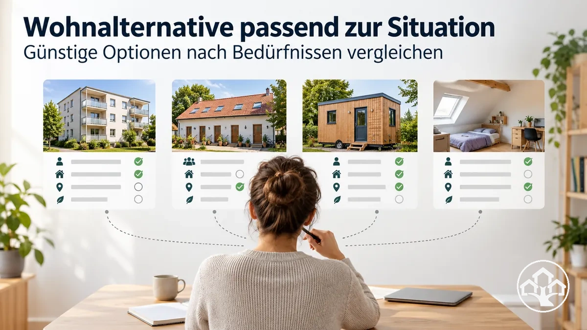Günstige Wohnalternativen im Vergleich nach persönlicher Situation und Bedürfnissen