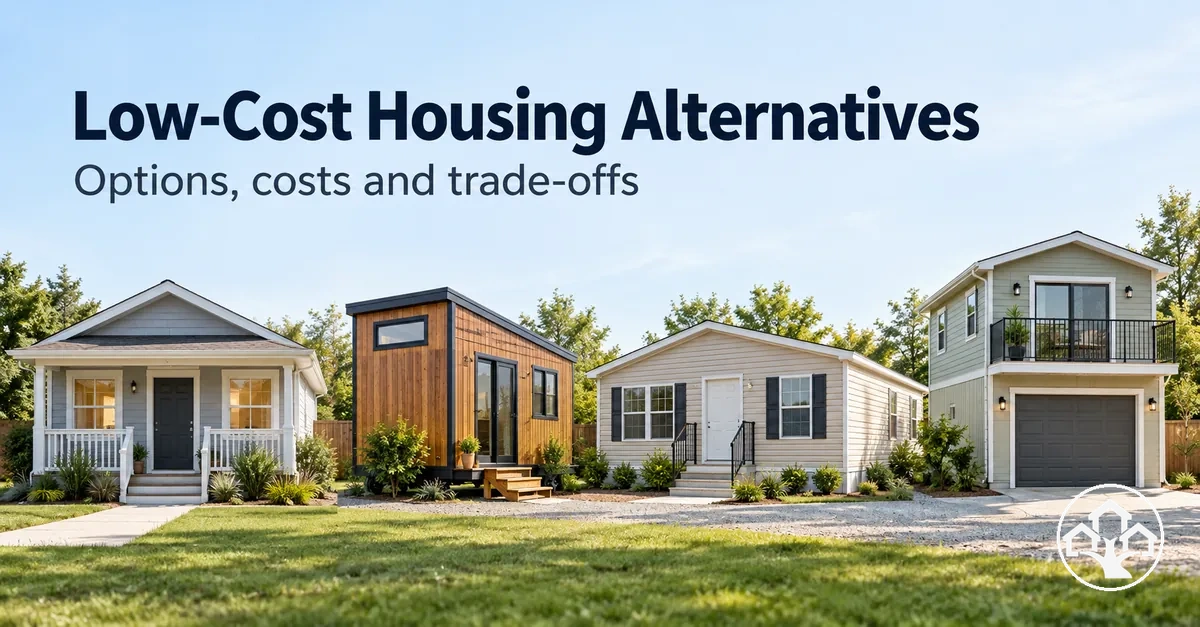 Overview of low-cost housing alternatives, costs and trade-offs