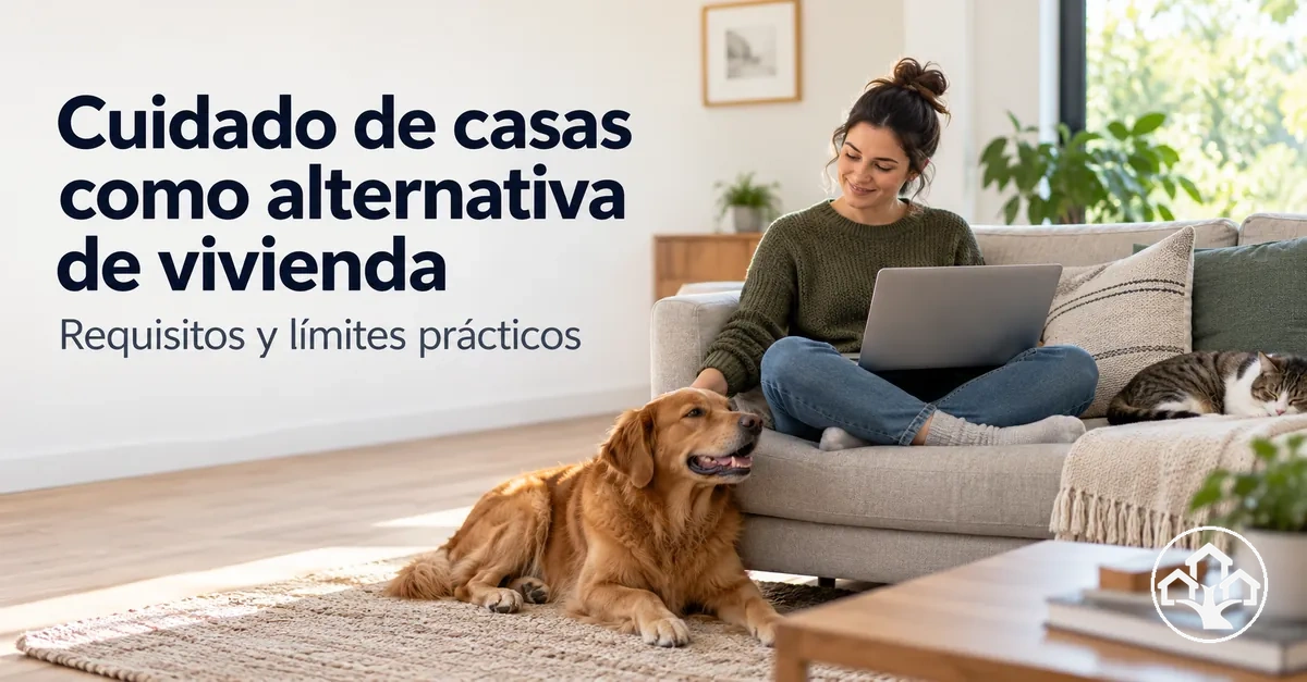 Persona alojada temporalmente en una vivienda mientras cuida la casa