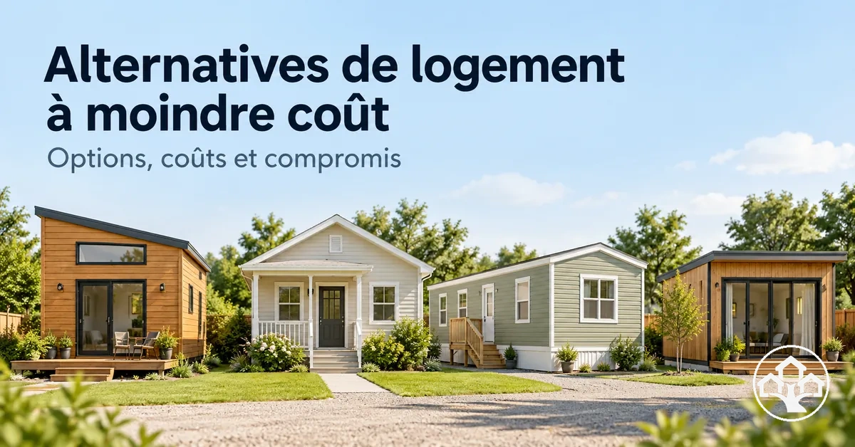 Vue d’ensemble des alternatives de logement à moindre coût, de leurs coûts et de leurs compromis