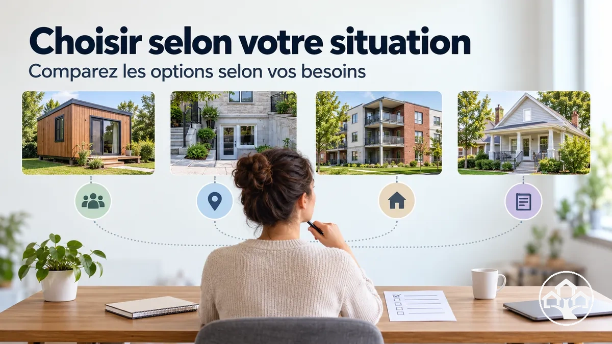 Comparaison d’alternatives de logement à moindre coût selon la situation et les besoins personnels