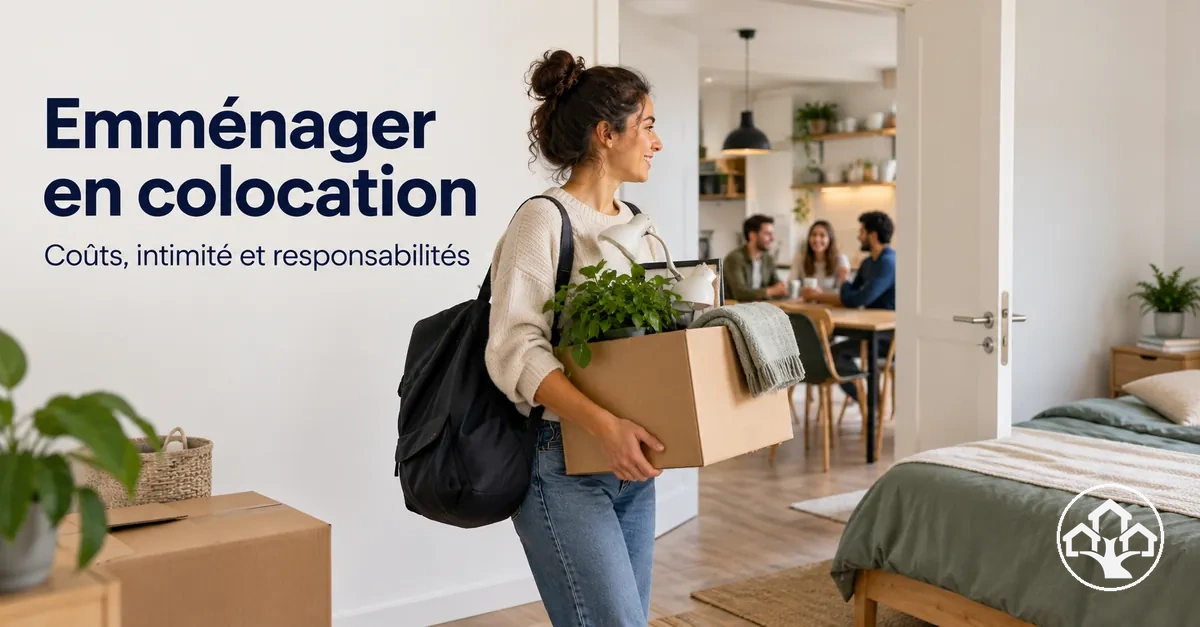 Emménagement en colocation avec effets personnels et espaces communs