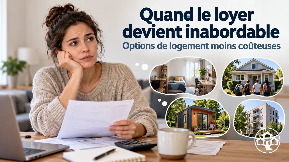Options de logement moins coûteuses pour une personne confrontée à un loyer inabordable