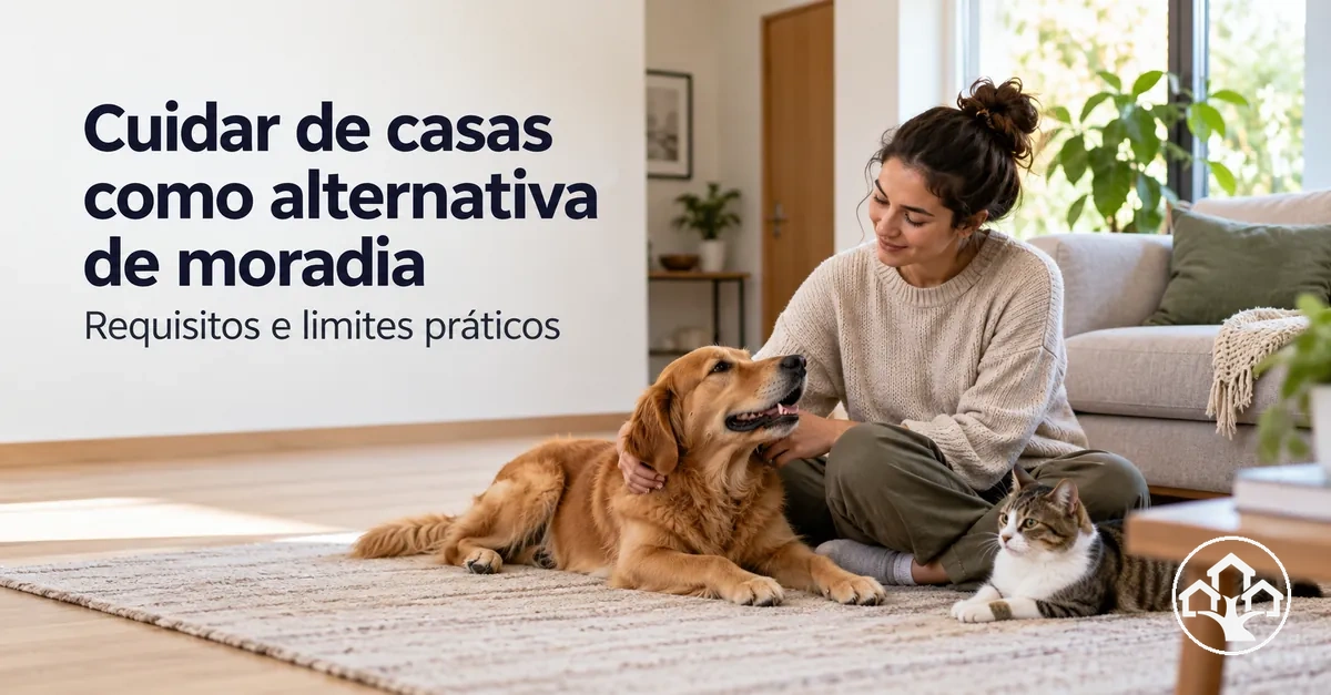 Pessoa hospedada temporariamente em uma casa enquanto cuida do imóvel