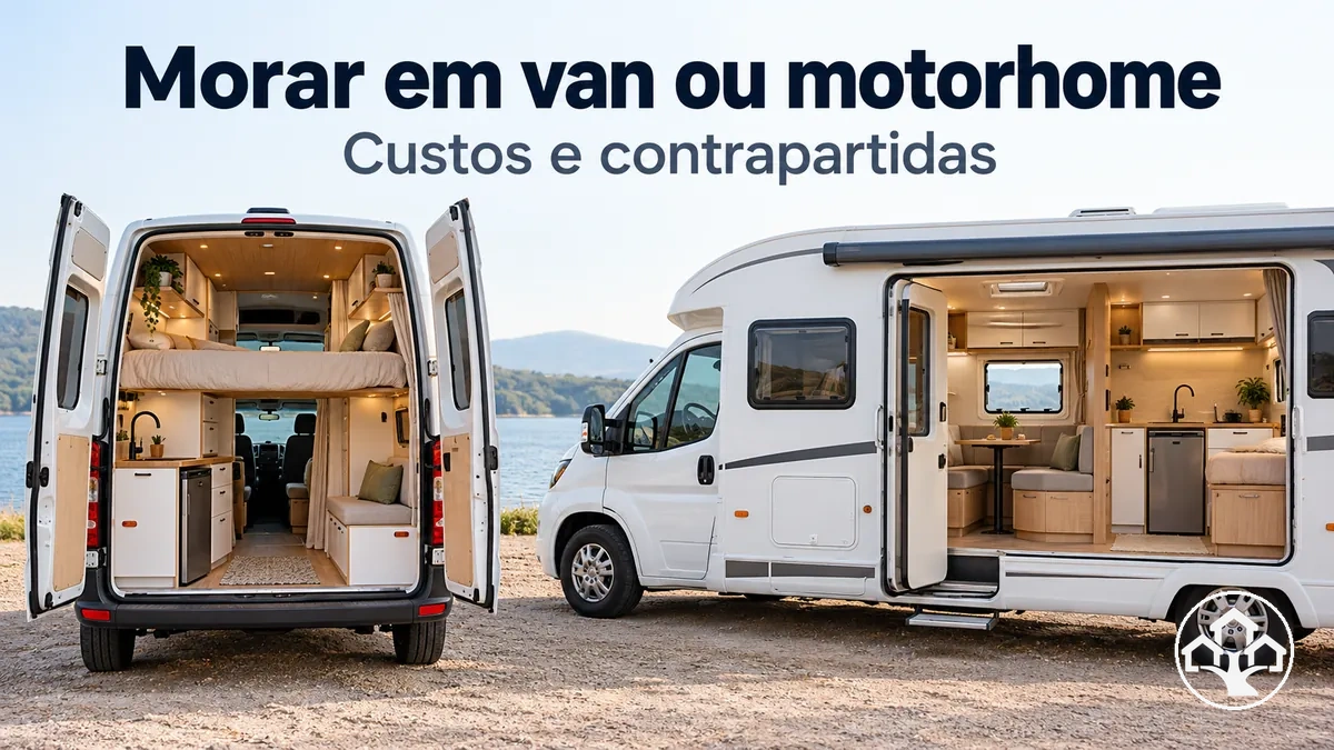 Van e motorhome adaptados como espaços compactos para moradia