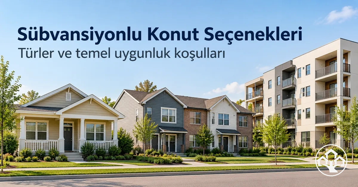 Uygun maliyetli evlerle temsil edilen farklı sübvansiyonlu konut seçenekleri
